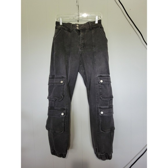 Forever 21 Denim - Forever 21 Black Cargo Jogger Jeans